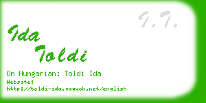 ida toldi business card